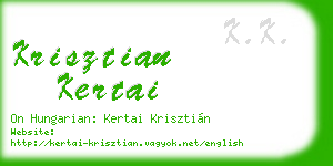 krisztian kertai business card